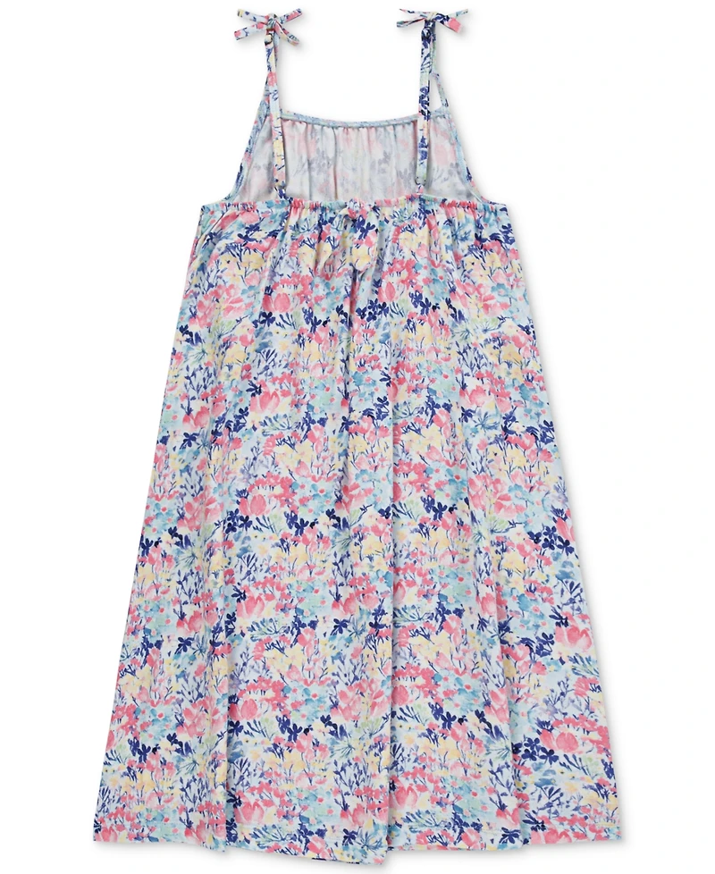 Hurley Big Girl Printed Sleeveless Tie-Back Swing Dress