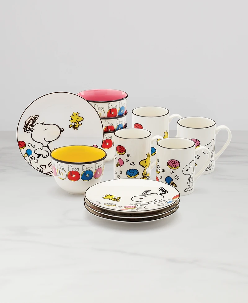 Lenox Chef Snoopy 12-Pc. Dessert Set, Service for 4