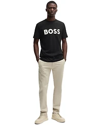 Boss by Hugo Men's Rubber-Logo Regular-Fit T-Shirt