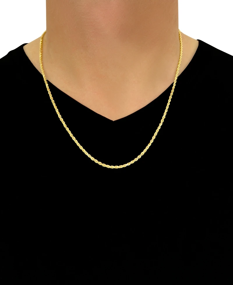 Italian Gold Forza Rope Chain 22" Necklace (2-1/2mm) in 14k Gold