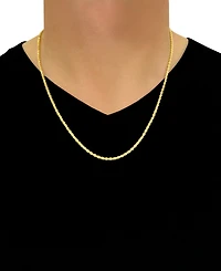 Italian Gold Forza Rope Chain 22" Necklace (2-1/2mm) in 14k Gold
