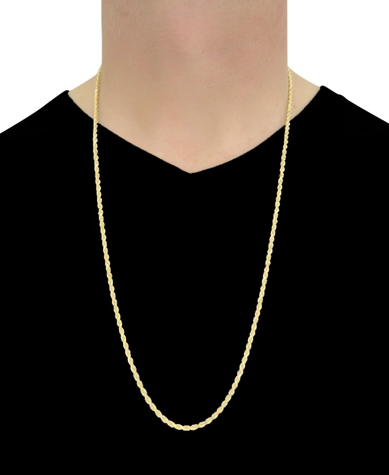 Italian Gold Forza Rope Chain 30" Necklace (3-1/5mm) in 14k Gold