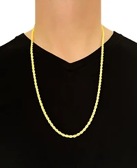 Italian Gold Forza Rope Chain 28" Necklace (4-1/10mm) in 14k Gold