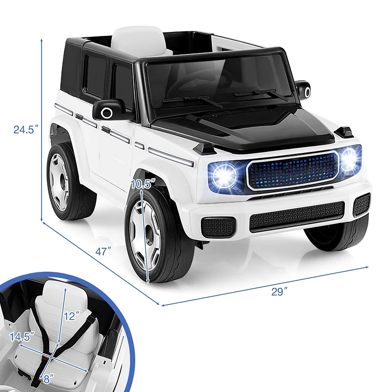 12V Licensed Mercedes-Benz Eqg Kids Ride On Car with Remote Control