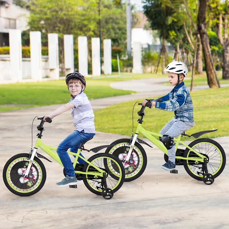 Kids Adjustable Bike with Detachable Training Wheels Safe and Fun Bicycle for Ages 4-8 Years Old