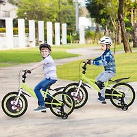 Kids Adjustable Bike with Detachable Training Wheels Safe and Fun Bicycle for Ages 4-8 Years Old