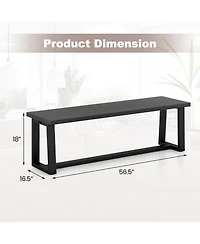 Dining Bench with Adjustable Footpads Stylish and Stable Seating for Dining Room or Kitchen