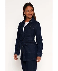Petal and Pup Women's Nadine Tie Waist Button Front Jacket
