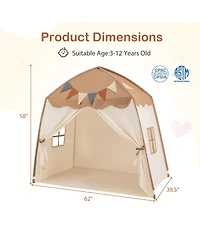 Kids Play Tent Bed Tent with String Lights Extra Large Playhouse Tent