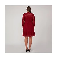 Estelle Mini Lace Frill Long Sleeve Dress