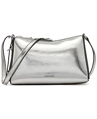 Calvin Klein Mandy Metallic Top Zipper Crossbody