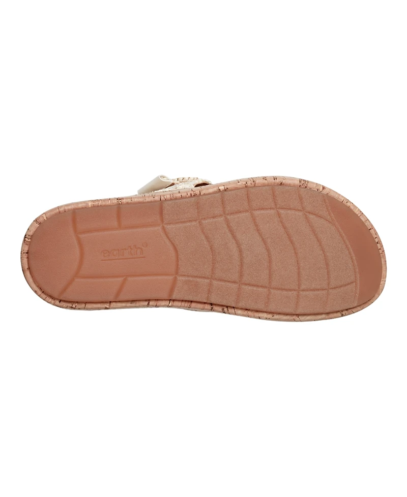 Earth Women's Subtle Woven Slip-On Platform Sandals