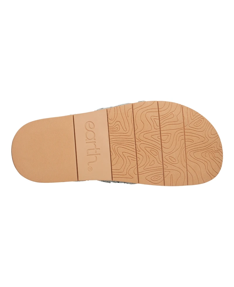 Earth Women's Flurry Woven Crisscross Flat Sandals