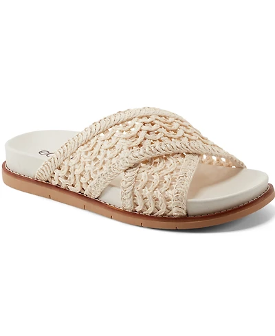 Earth Women's Flurry Woven Crisscross Flat Sandals
