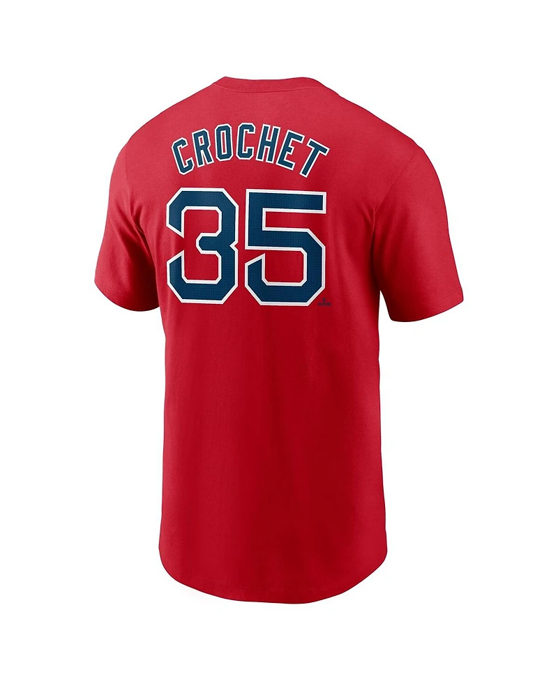 Nike Men's Garrett Crochet Red Boston Sox Fuse Name Number T-Shirt