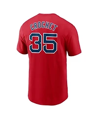 Nike Men's Garrett Crochet Red Boston Sox Fuse Name Number T-Shirt