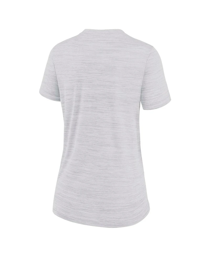 Nike Women's Ash Atlanta Braves Authentic Collection City Connect Velocity Performance T-Shirt