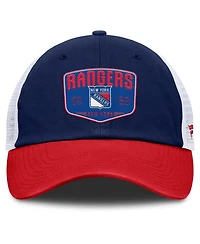 Fanatics Men's Blue New York Rangers Fundamental One-Time Trucker Adjustable Hat