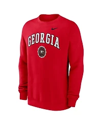 Nike Men's Red Georgia Bulldogs Arched Seal Pullover Sweatshirt