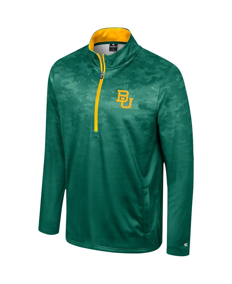 Colosseum Men's Green Baylor Bears The Machine Half-Zip Jacket