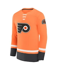 Fanatics Men's Orange Philadelphia Flyers Vintage High Point Long Sleeve T-Shirt