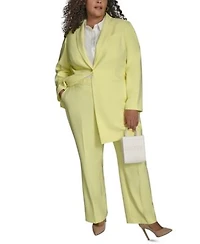 Dkny Plus Size Sleeveless Top Straight Leg Pants One Button Blazer