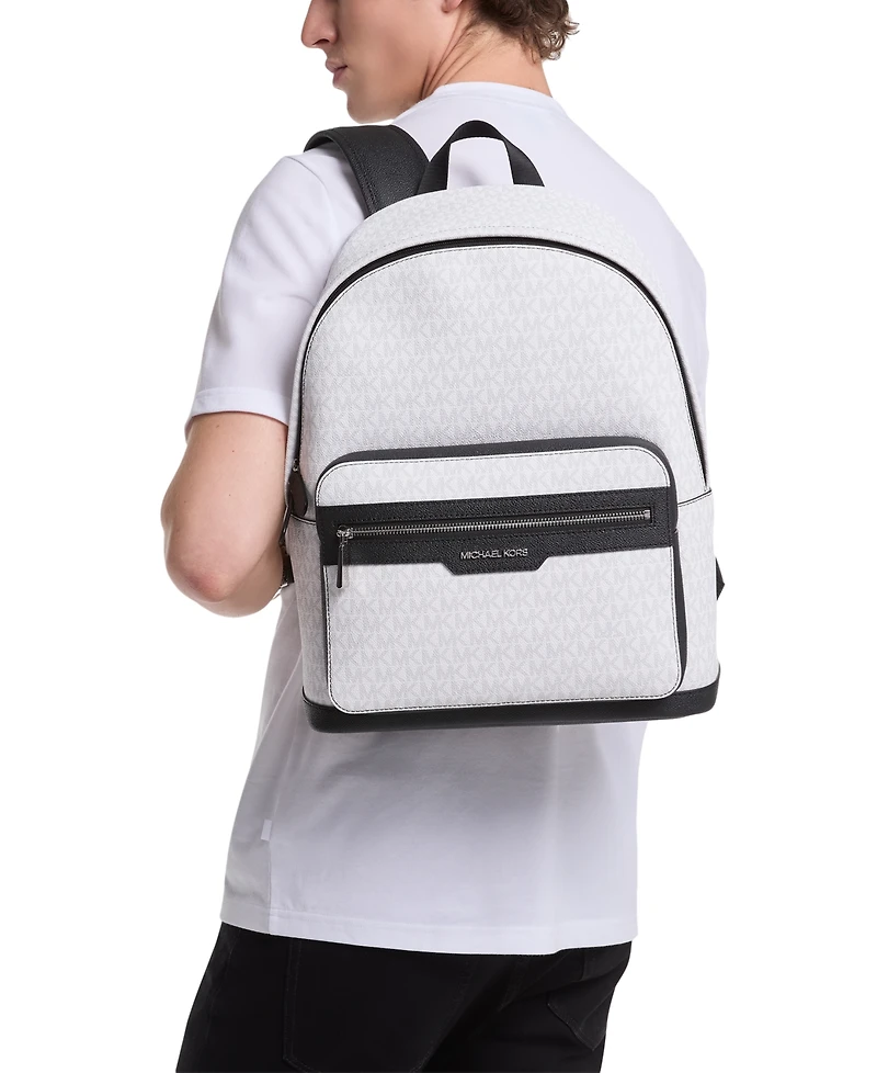 Michael Kors Men's Explorer Leather Logo Backpack