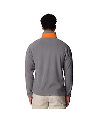 Columbia Men's Gray Clemson Tigers Flanker Iv Fleece Raglan Full-Zip Jacket