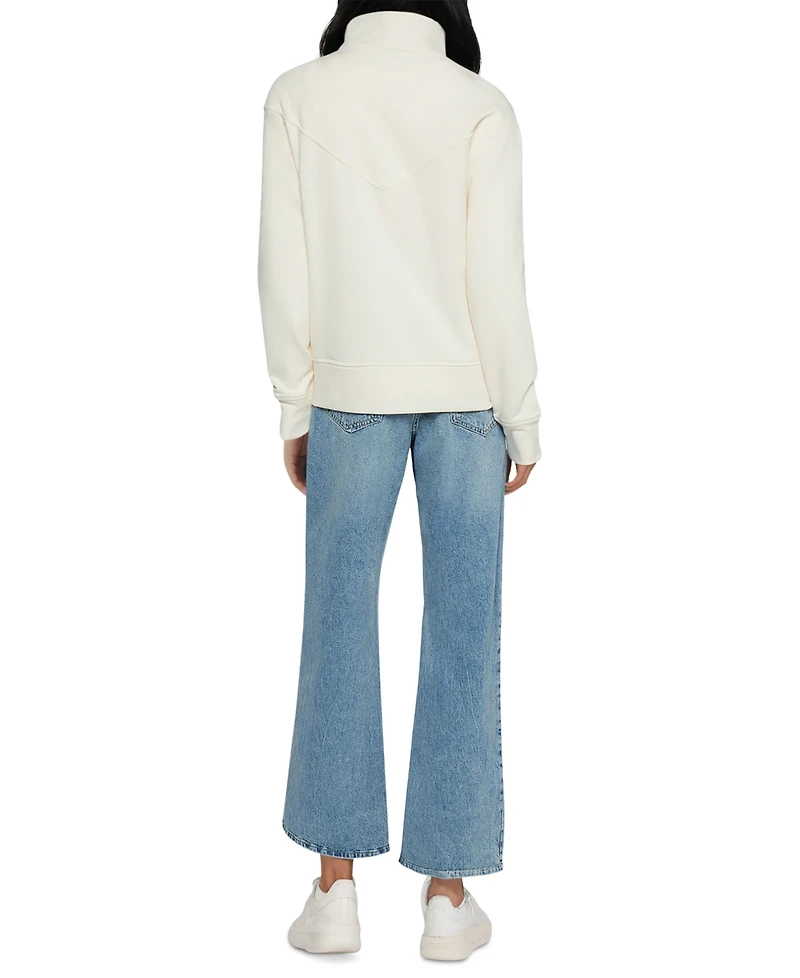 Three Dots Women's Jeanine Quarter-Zip Pullover Sweater
