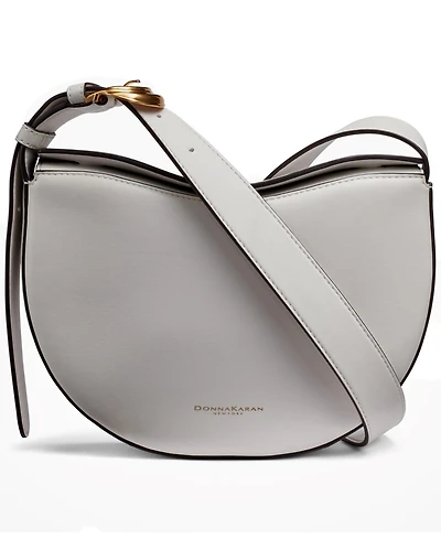 Donna Karan New York Valley Stream Leather Buckle Crossbody with Adjustable Strap