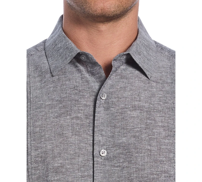 Cubavera Men's Classic-Fit Linen Blend Short Sleeve Button-Front Shirt