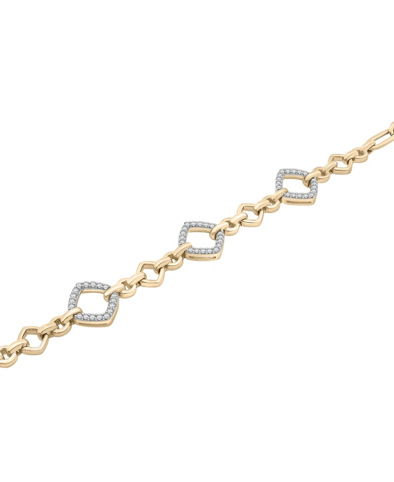 Wrapped in Love Diamond Rhombus Link Bracelet (1/4 ct. t.w.) in 14k Yellow Gold, Exclusively at Macy's