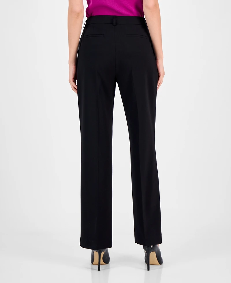 Tahari Asl Women's High-Rise Straight-Leg Pants