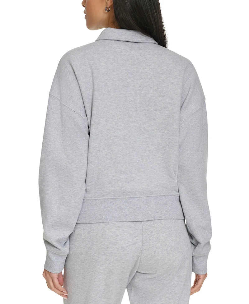Calvin Klein Performance Women's Logo Half-Zip Cozy Fleece Sweatshirt