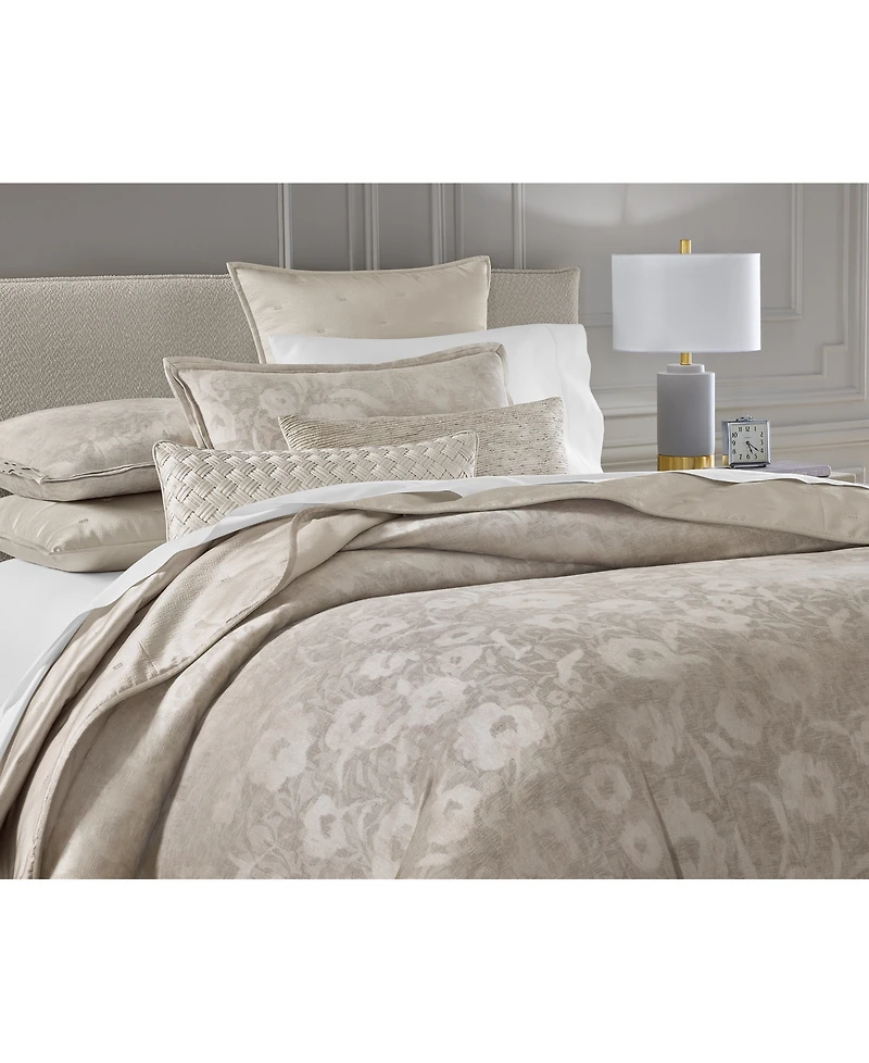 Hotel Collection Shadow Floral Micropleated Decorative Pillow, 14" x 22", Exclusively at Macy's