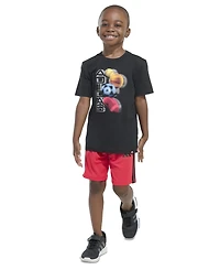 adidas Toddler & Little Boys Short-Sleeve Graphic T-Shirt 3-Stripe Shorts