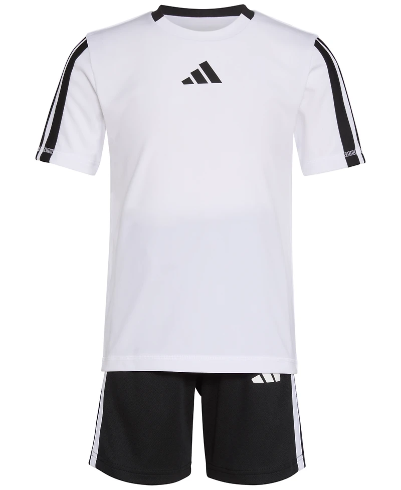 adidas Toddler & Little Boys Short-Sleeve Soccer T-Shirt & Shorts, 2 Piece Set