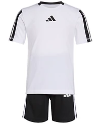 adidas Toddler & Little Boys Short-Sleeve Soccer T-Shirt & Shorts, 2 Piece Set