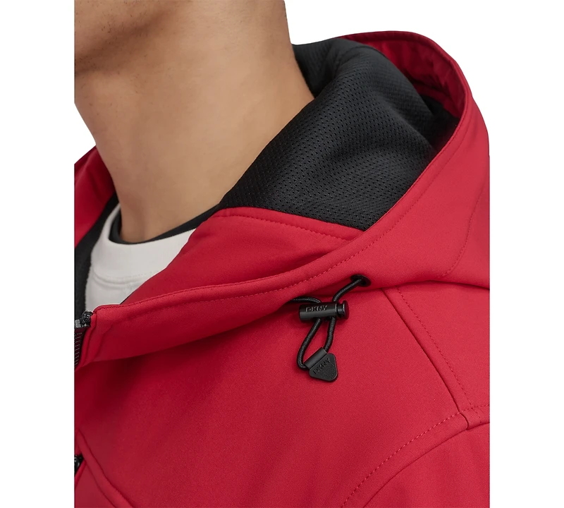 Dkny Men's Zip-Front Hooded Logo Jacket