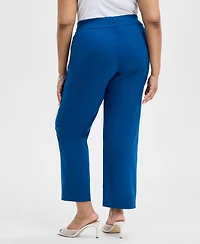 I.n.c. International Concepts Plus Size Mid-Rise Pull-On Straight-Leg Pants, Created for Macy's