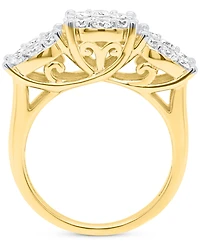 Forever Grown Diamonds Lab-Grown Diamond Three Stone Ring (2 ct. t.w.) Sterling Silver or 14K Gold-Plated