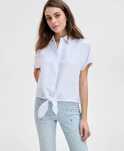 I.n.c. International Concepts Women's Tie-Front Blouse