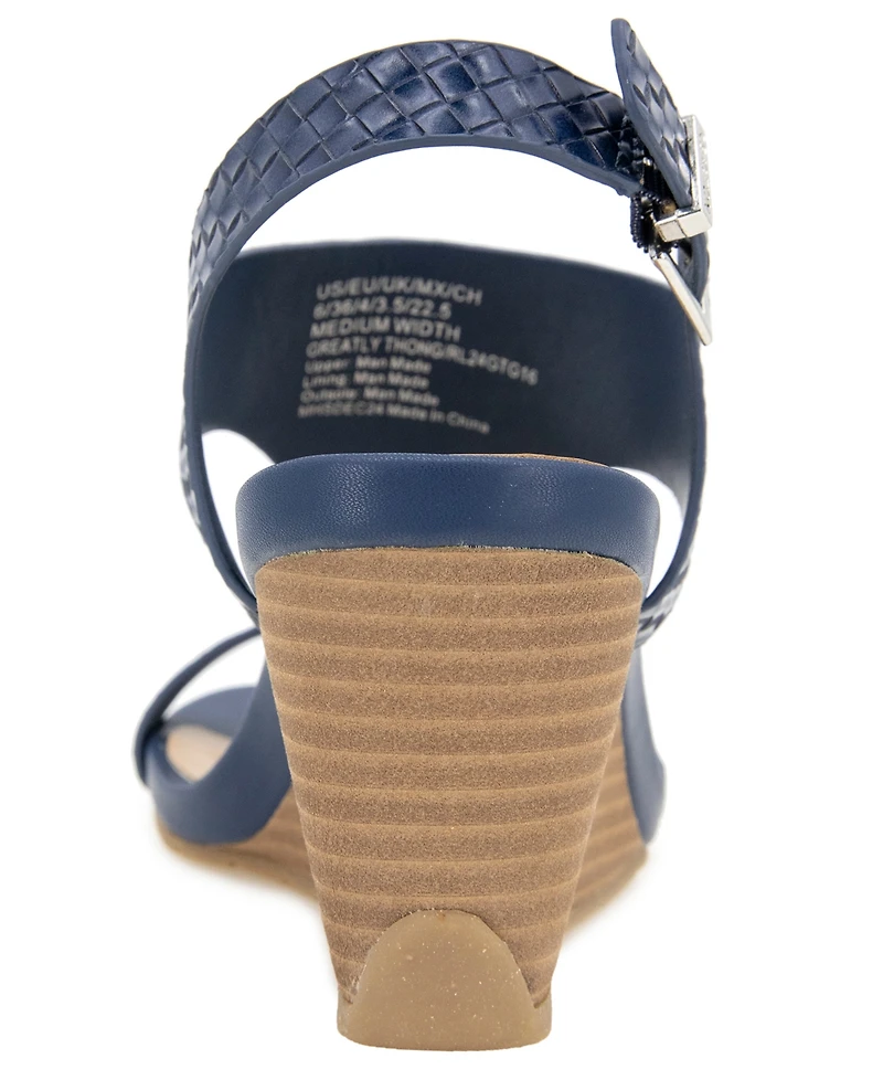 Kenneth Cole Reaction Women's Greatly Thong Almond Toe Wedge Sandals