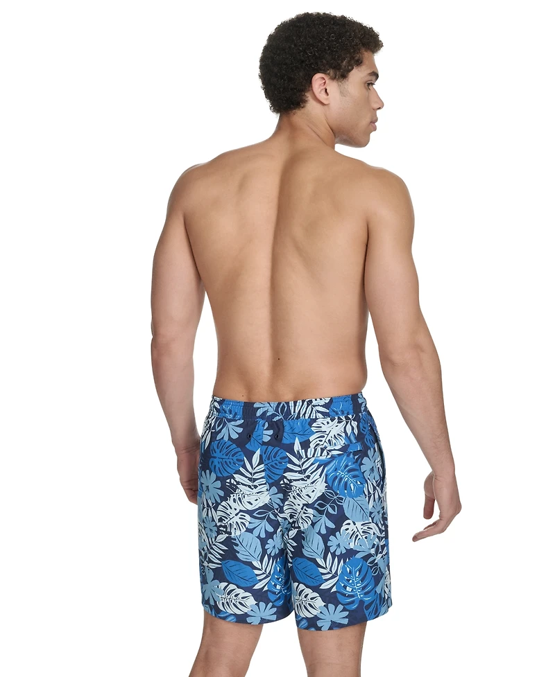 Calvin Klein Men's Regular-Fit Quick-Dry 5" Swim Trunks with Compression Short Liner