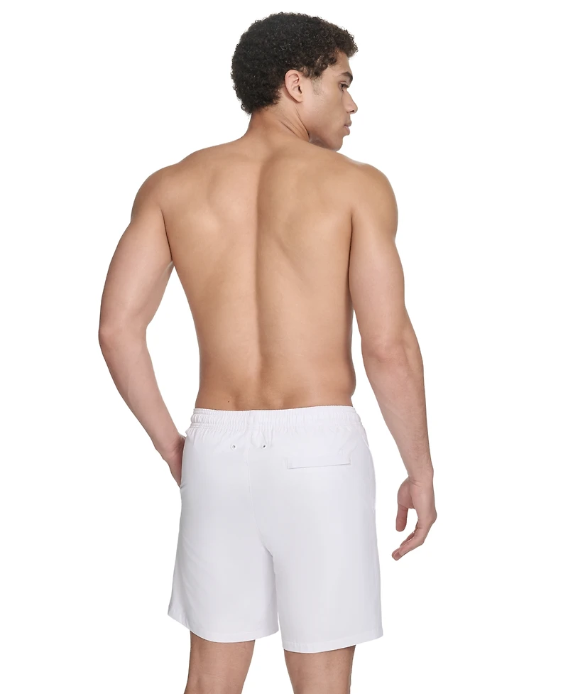 Calvin Klein Men's Regular-Fit Quick-Dry 5" Swim Trunks with Compression Short Liner