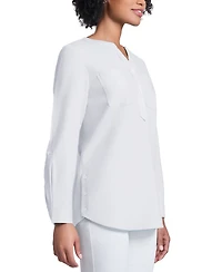 Jones New York Women's Y-Neck Long-Sleeve Tunic