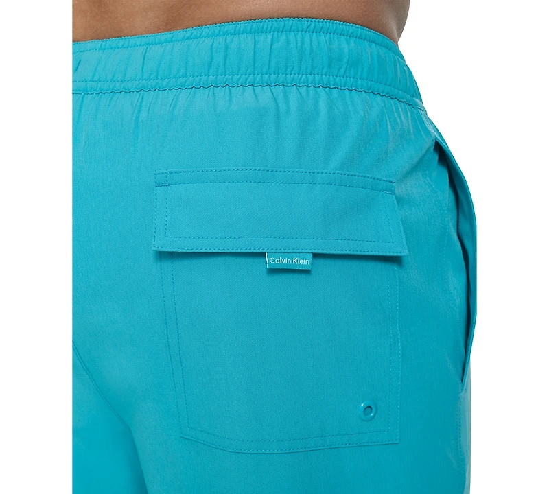 Calvin Klein Men's Core Euro Regular-Fit Quick-Dry 5" Swim Trunks with Compression Short Liner