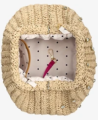 On 34th Crochet Small Woven Clutch Crossbody with Rhinestones, Exclusively at Macy's