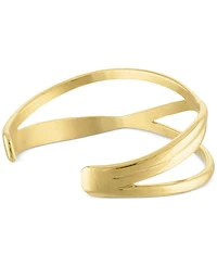 Ben Oni 18k Gold-Plated Stainless Steel Crossover Cuff Bracelet