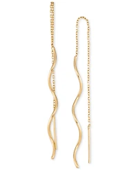 Twisted Threader Earrings in 10k Yellow Gold